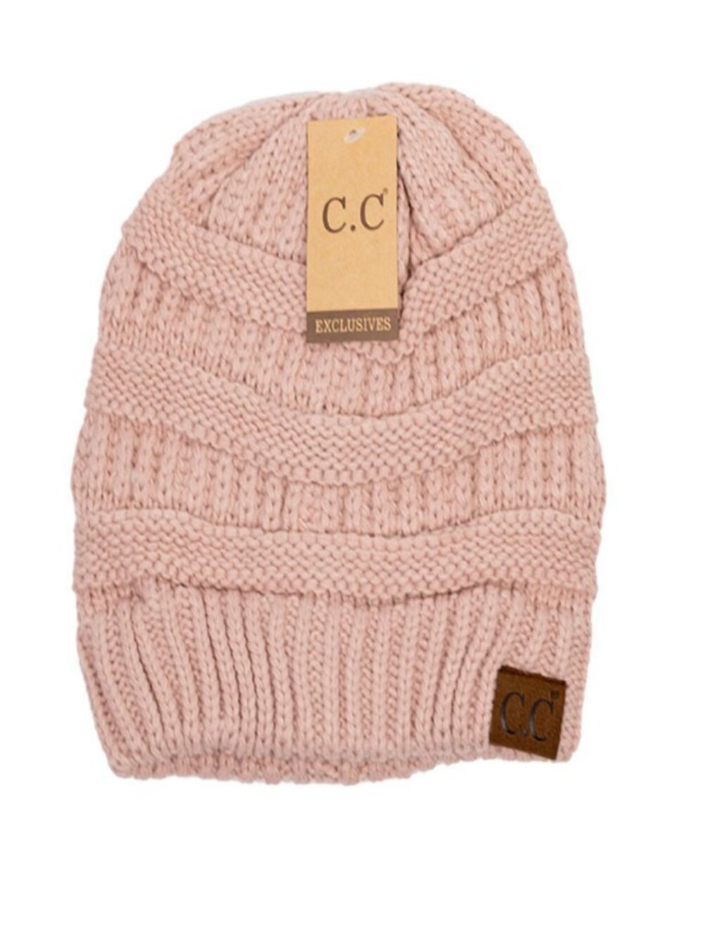 Authentic C.C Exclusives Cable Knit Beanie ROSE